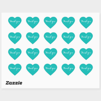 Thank you Teal Blue Stickers | Universal Thank You