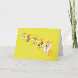 Thank You Team: Smiling Bichon & Friends Art Card