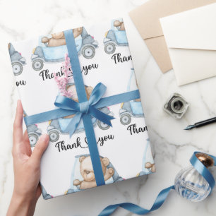 Thank You Teddy Bear Baby Shower Collectie Wrappin Wrapping Paper