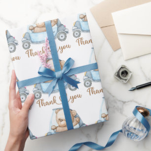 Thank You Teddy Bear Baby Shower Collectie Wrapping Paper