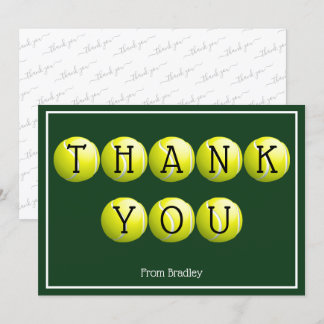 Thank You Tennis Custom Personalized