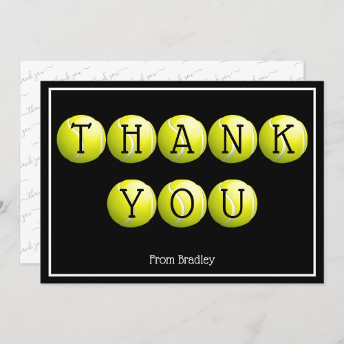 Thank You Tennis Custom Personalized