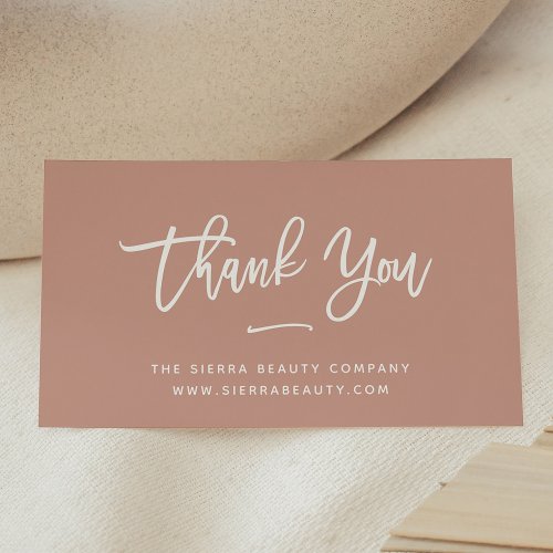 Thank You  Terracotta Small Business Business Card