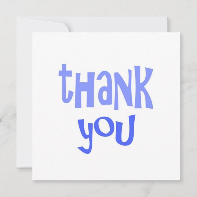 thank you text art card (Front)