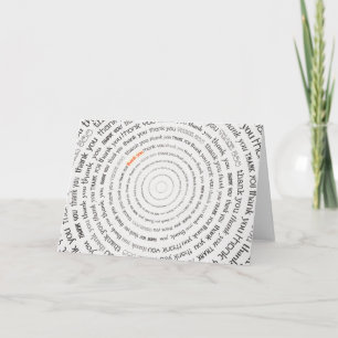 Thank You Text Circles Card