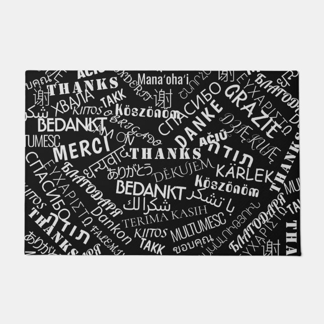 Thank You Text Doormat Multilingual (Front)