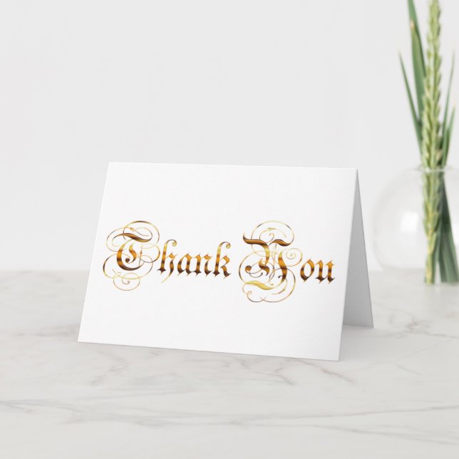 Thank you.text. letterpress thank you card (Front)