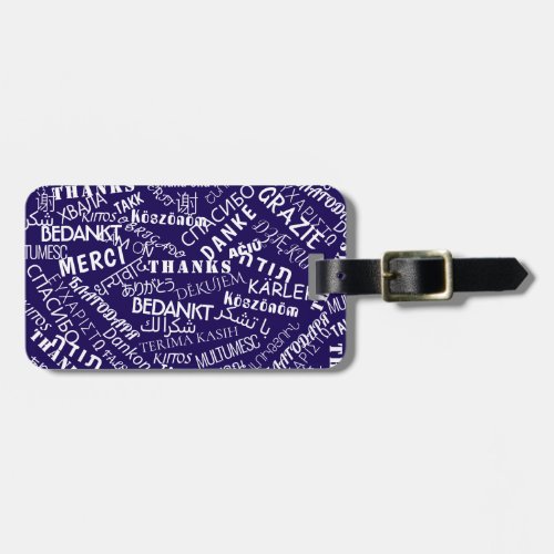 Thank You Text Luggage Tag Multi Language