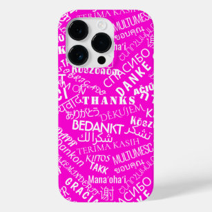 Thank You Text Multi Language Word Text Pink Case-Mate iPhone 14 Pro Case