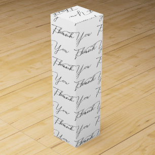 Thank You Text On White Wine Box