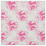 Thank You Text Pattern Design Fabric