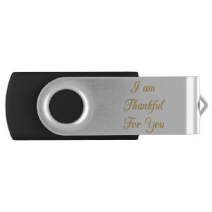 Thank You Text Quote Art Print Design Flash Drive