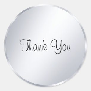 Thank You Text Template Handwriting Modern Classic Round Sticker