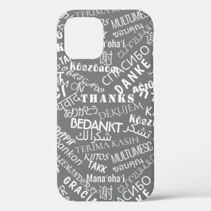Thank You Text Your Colors Multi Language Word iPhone 12 Case