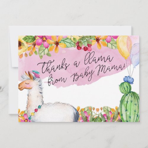 Thank You Thanks a Llama from Baby Mama Card