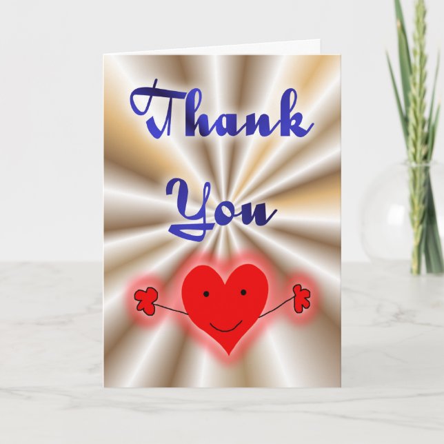 Thank you. Thanks Love heart. Caring. Appreciate You Card (Front)