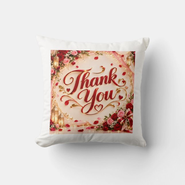 Thank you  throw pillow (Front)