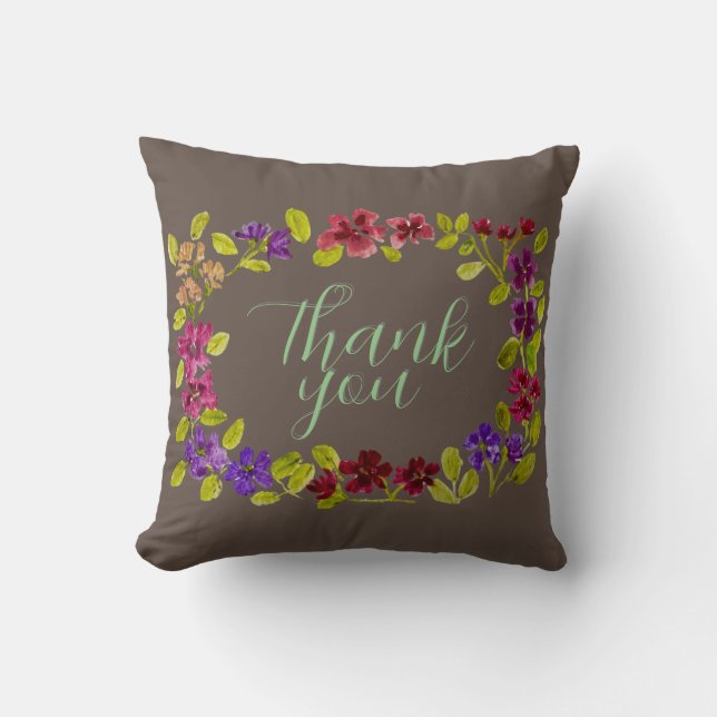 Thank You Throw Pillow (Front)