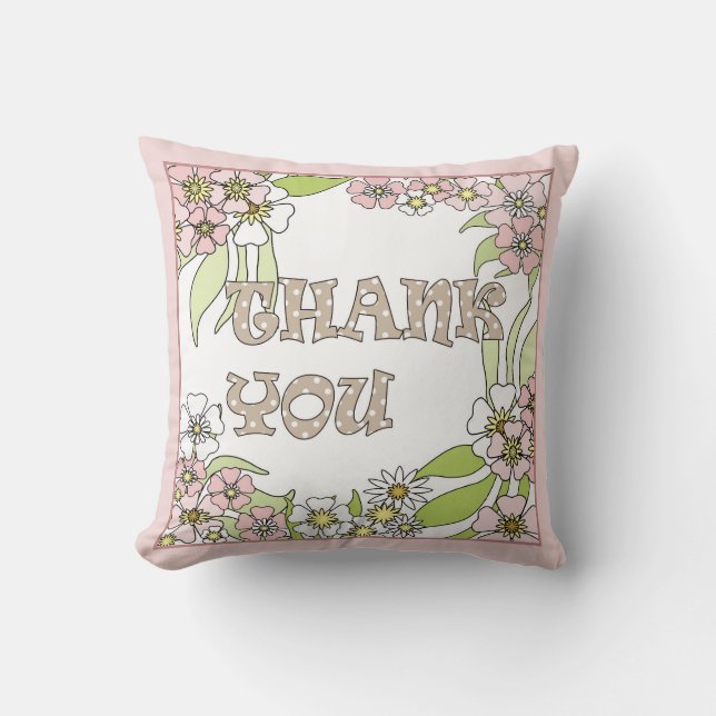 Thank you throw pillow (Front)