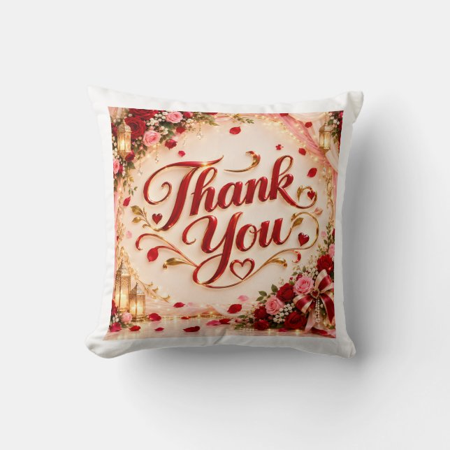 Thank you  throw pillow (Front)