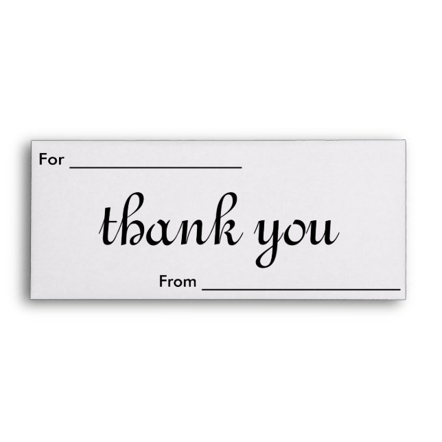 Thank you tip envelope (Front)