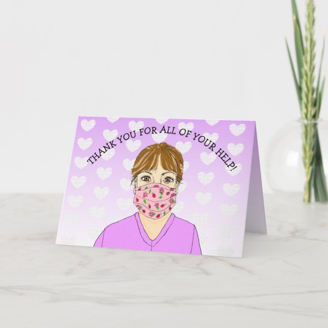 Thank you to a caregiver, hospice worker or nurse card (Front)