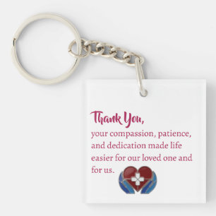 Thank You to a Caregiver Keychain