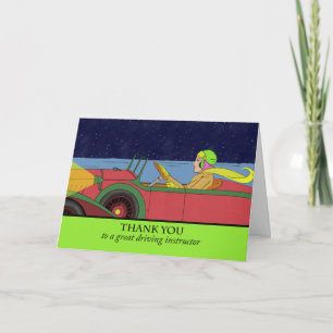 Thank You to a Driving Instructor, Vintage Car Card