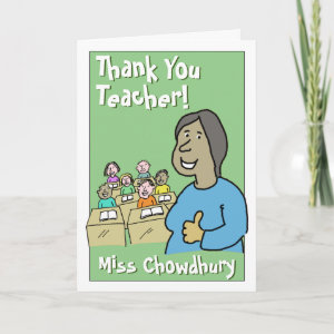 Thank You to a Female Asian Teacher Card