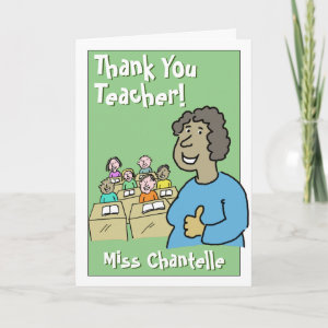 Thank You to a Female Teacher Card