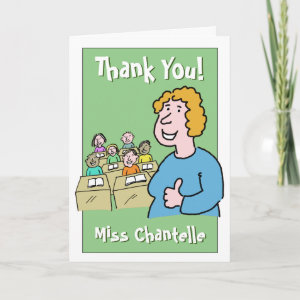Thank You to a Female Teacher Card