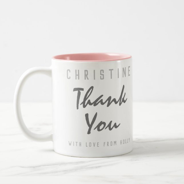 Thank You To A Friend Two-Tone Coffee Mug (Left)