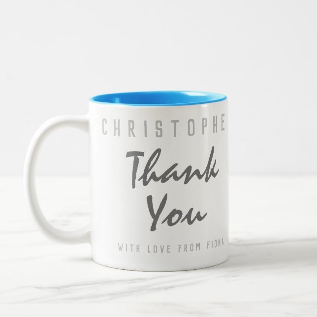 Thank You To A Friend Two-Tone Coffee Mug (Left)