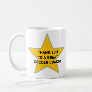 thank you to a great soccer coach coffee mug