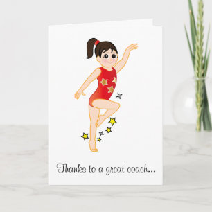 Thank-You to a Gymnastics Coach Letterpress Thank You Card