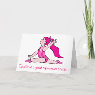 Thank-You to a Gymnastics Coach Letterpress Thank You Card