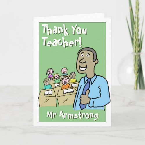 Thank You to a Male Teacher Card