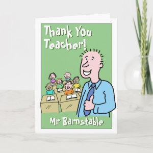 Thank You to a male Teacher Card