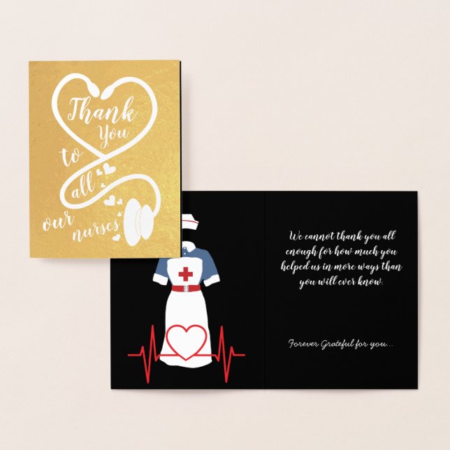 Thank You To All Nurses Making the World Better Foil Card (Display)