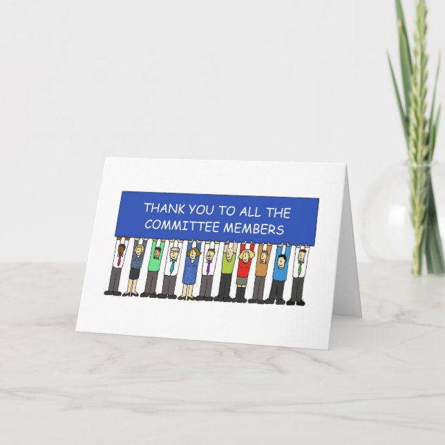 Thank You to All the Committee Members. Card (Front)