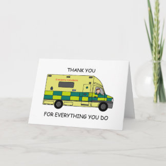 Thank You to Ambulance Staff Card