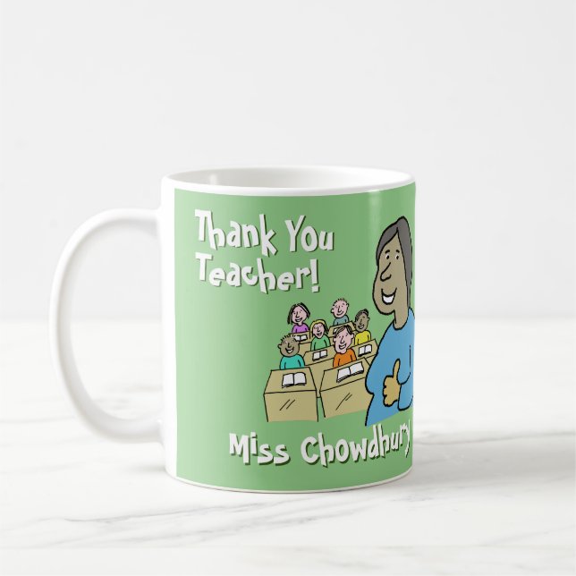 Thank You to an Asian Female Teacher Coffee Mug (Left)