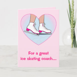 Thank You to an Ice Skating Coach Card