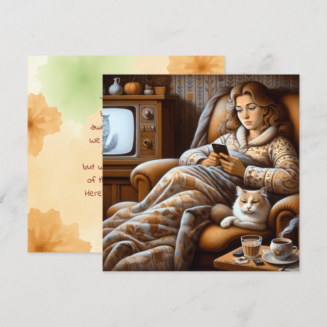 Thank you to an Online Friend | Chronically Ill Card (Front/Back)