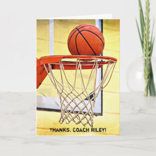 Thank You to Basketball Coach Card