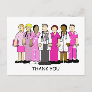 Thank you to Breast Cancer Medical Team Postcard