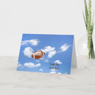 Thank You to football Coach Card