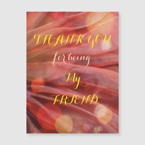 Thank You To Friend Magnetic Greeting Card
