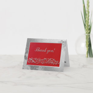 Thank you to Guests Birthday Dinner, Elegant Red Card