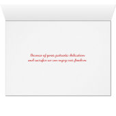 Thank You to Military Niece Cards (Inside Horizontal (Bottom))